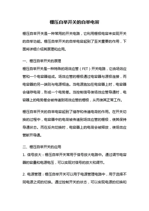 栅压自举开关的自举电容