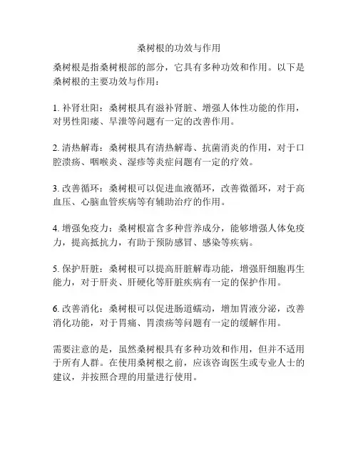 桑树根的功效与作用