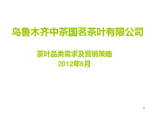 茶叶需求分析及营销策略PPT课件