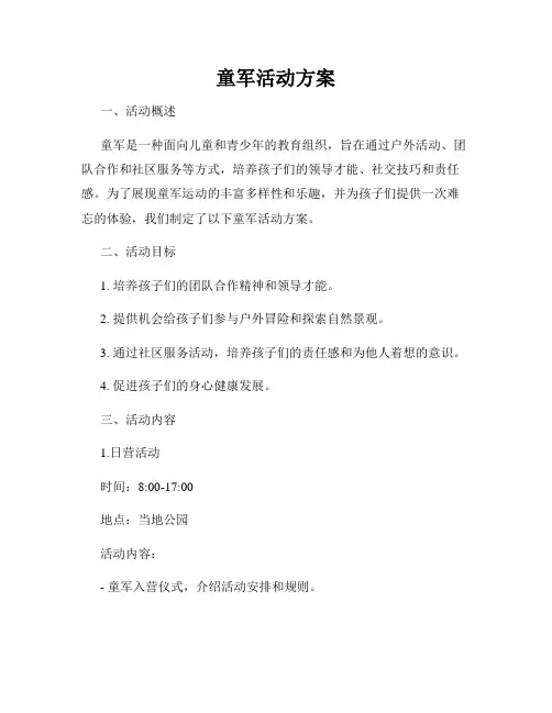 童军活动方案