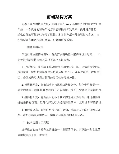 前端架构方案