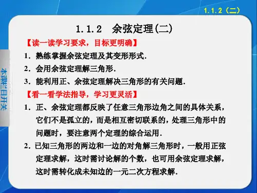 余弦定理二专业知识讲座