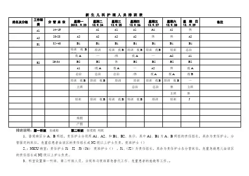 排班表 模板