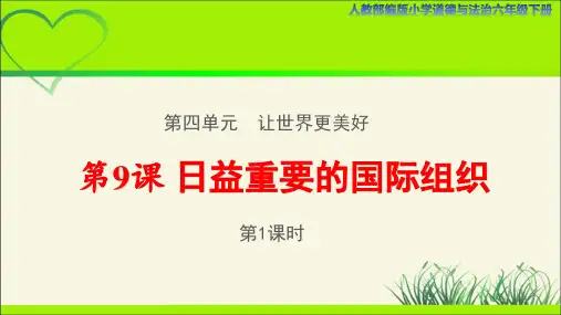 日益重要的国际组织示范课教学课件部编人教版小学道德与法治六年级下册