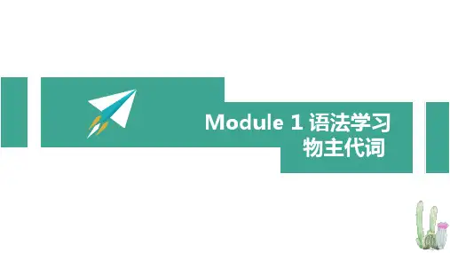 外研版英语七年级下册语法 Module1---物主代词