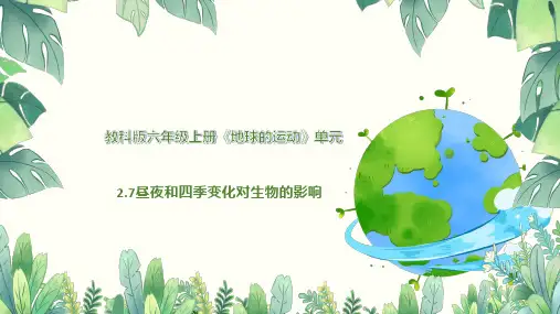 教科版六年级科学上册第二单元昼夜和四季变化对生物的影响课件