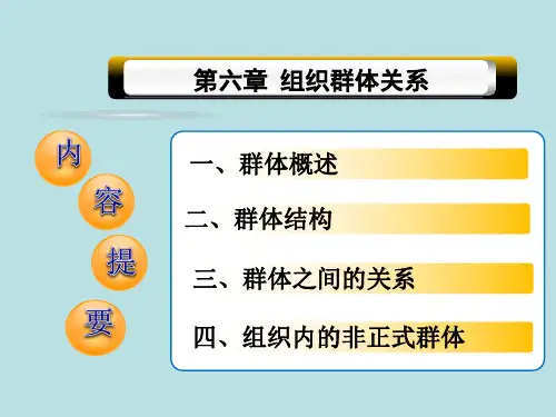 第六章 组织群体关系