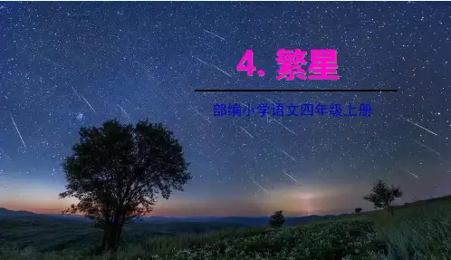 部编人教版四年级上册语文 第4课 繁星 教学课件