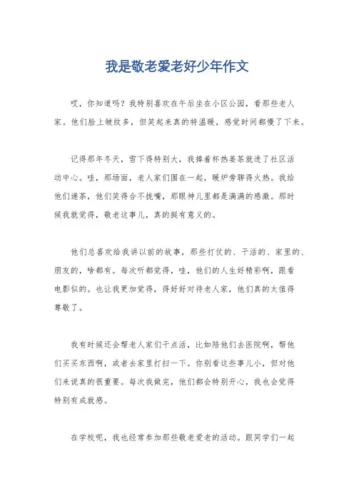 我是敬老爱老好少年作文