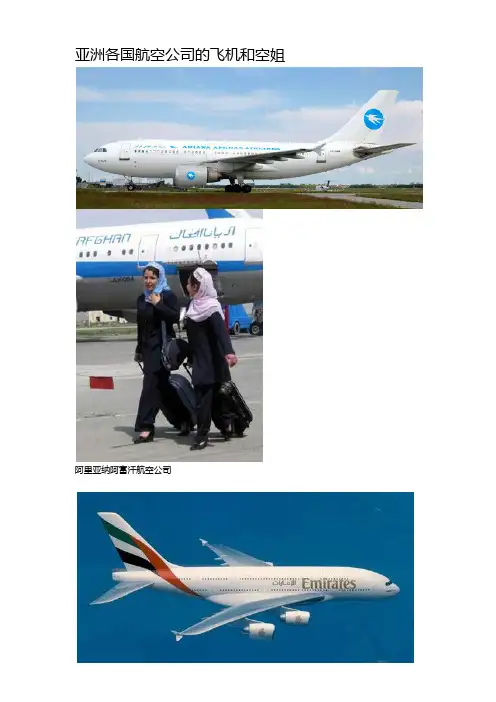 亚洲各国航空公司的飞机和空姐