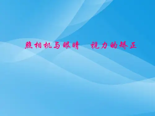 照相机与眼睛、视力的矫正ppt2 苏科版优质课件优质课件