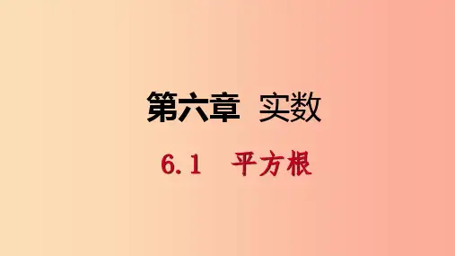 2019年春七年级数学下册第六章实数6.1平方根第3课时平方根课件新人教版PPT