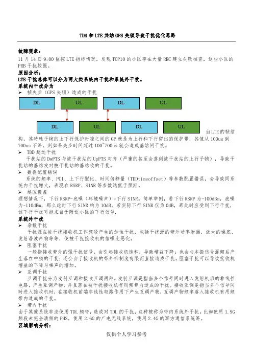 LTE基站GPS失锁导致干扰优化案例