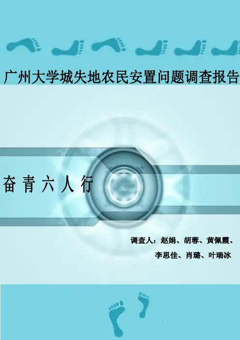 广州大学城失地农民安置问题调查报告--调查报告