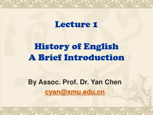 History of English (A Brief Introduction)