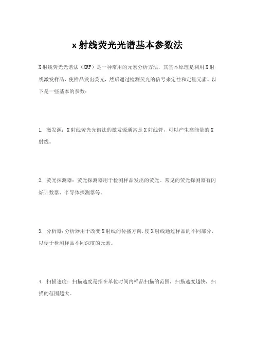 x射线荧光光谱基本参数法