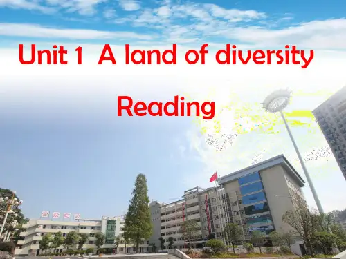 Unit 1  A land of diversity课件