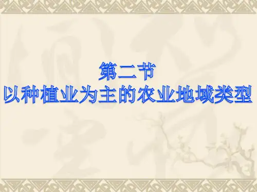 第三章 第二节 以种植业为主的农业地域类型(课件)