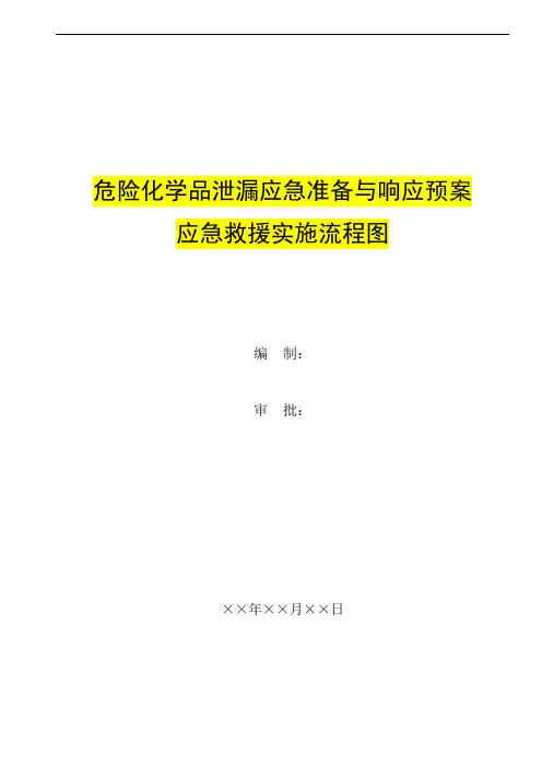 危险化学品泄漏应急准备与响应预案+应急救援实施流程图
