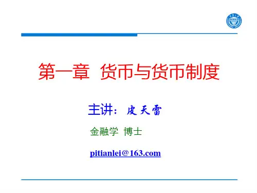 货币与货币制度 ppt课件