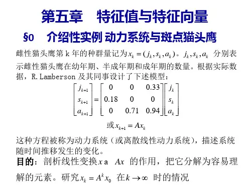 《线性代数及其应用》第五章    特征值与特征向量