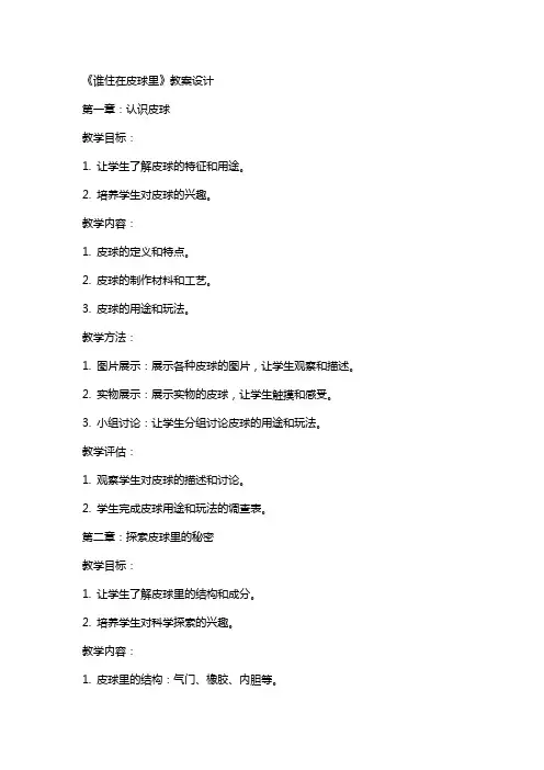 《谁住在皮球里》教案设计