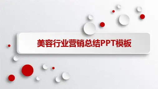 美容行业营销总结PPT模板