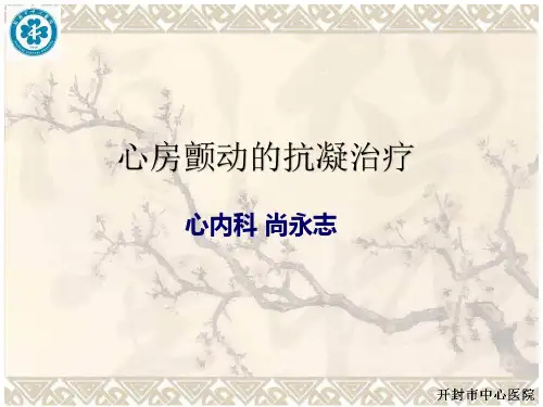 心房颤动指南--抗凝治疗