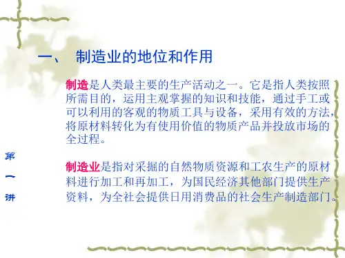 机械制造业的现状与发展(ppt 27页)