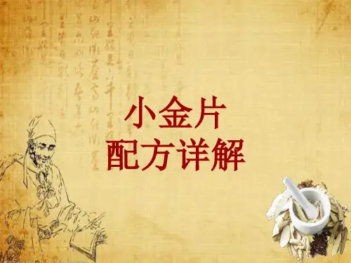 中成药配方详解：小金片