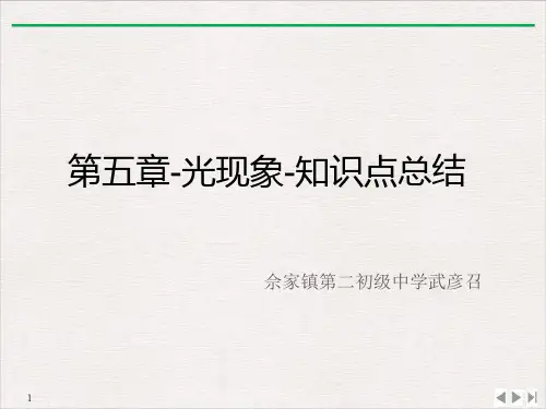 第五章-光现象知识点总结PPT北师大版物理八年级上册