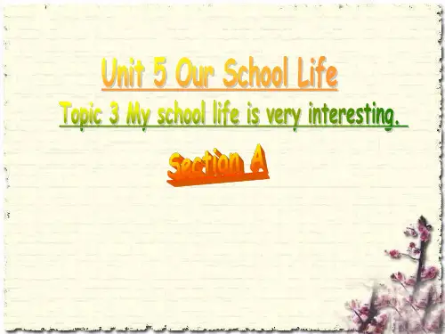 仁爱版七年级英语下册课件 Unit 5 Our School Life Topic 3 (共65张PPT)