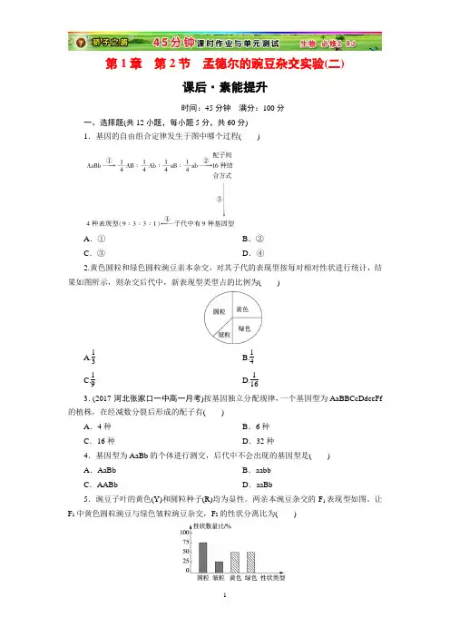 生物必修2第二章试题