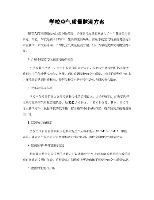 学校空气质量监测方案