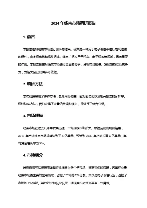 2024年线束市场调研报告