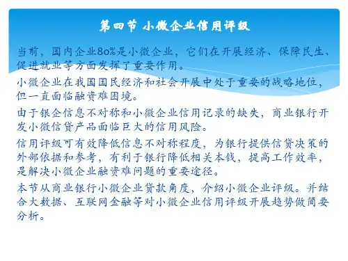 《信用评级》课件 第05章 第四节小微企业信用评级ppt-供参考