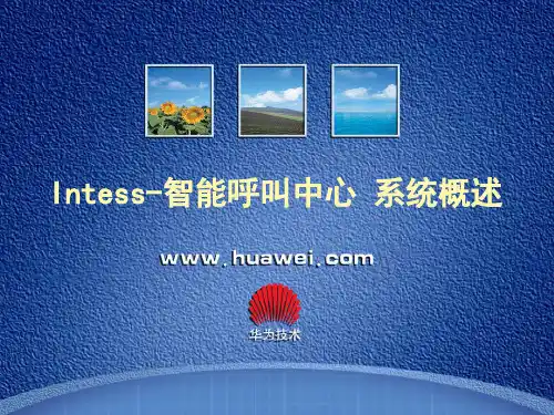 华为Intess-智能呼叫中心系统概述-市场宣传材料(吴惺怡)