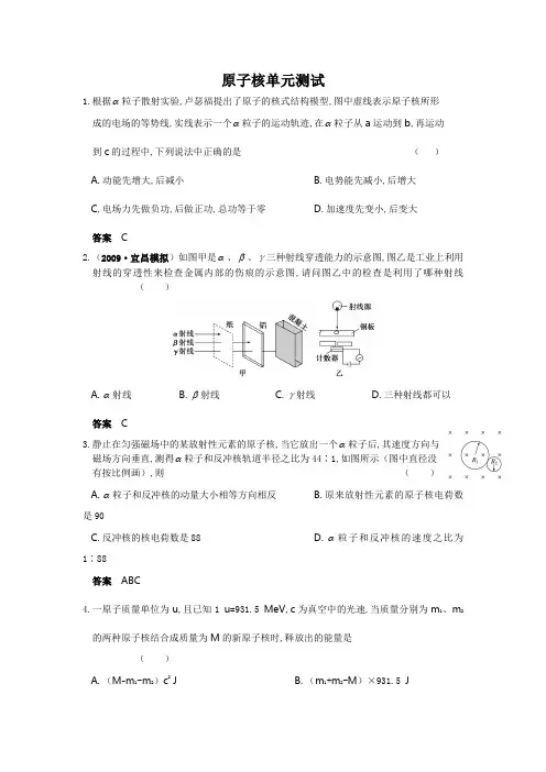 原子核单元测试