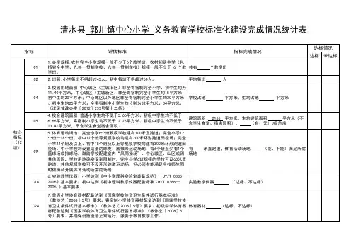 标准化建设(学校)-C1完成情况统计表