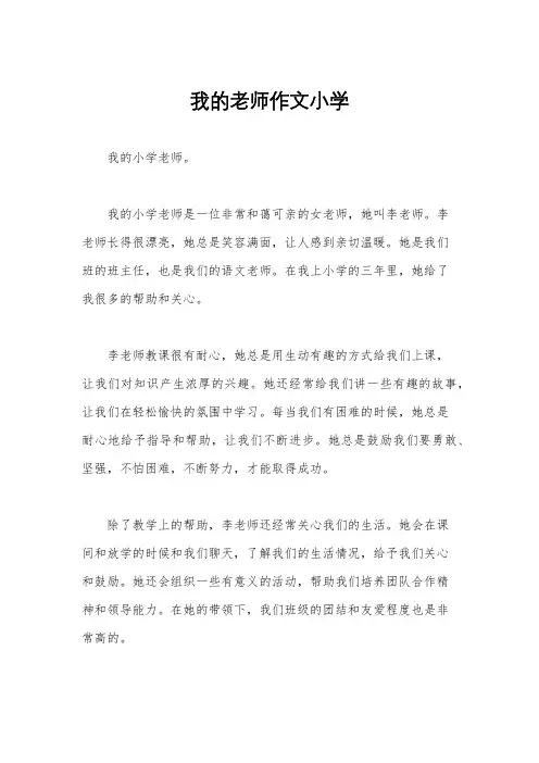我的老师作文小学