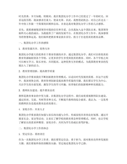 集团化办学工作感言