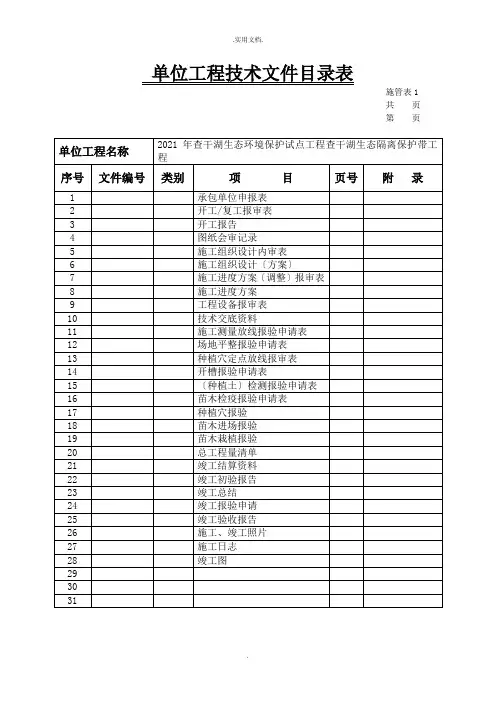 园林绿化资料范例
