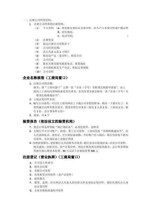 合肥市公司注册步骤