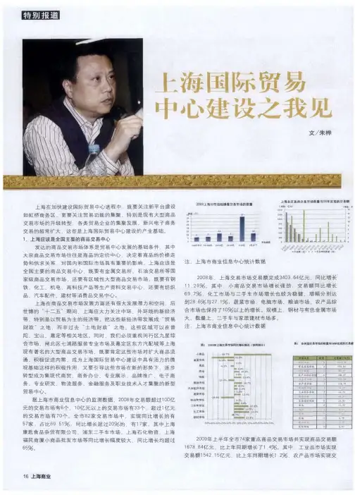 上海国际贸易中心建设之我见