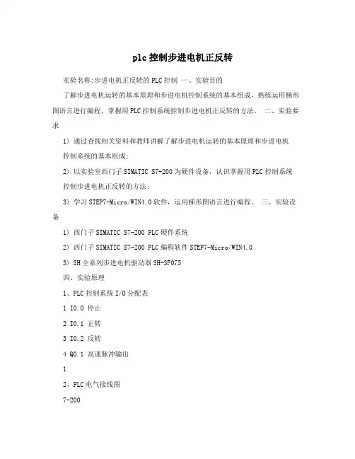 plc控制步进电机正反转