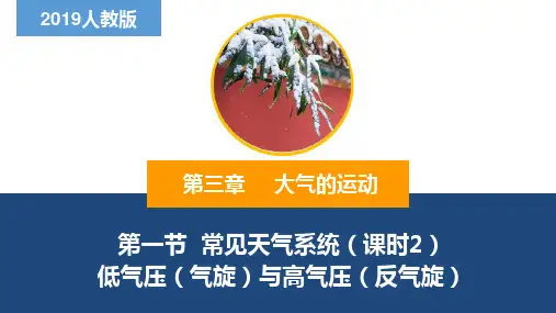 3.1常见的天气系统 低气压(气旋)与高气压(反气旋)课件 高中地理人教版(2019)选择性必修1