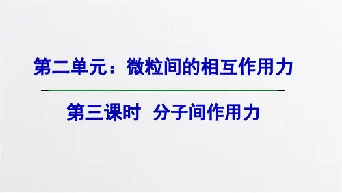 苏教版必修二专题1第二单元123分子间作用力课件20张