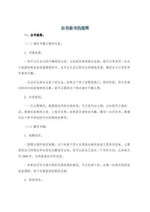 出书卖书的流程