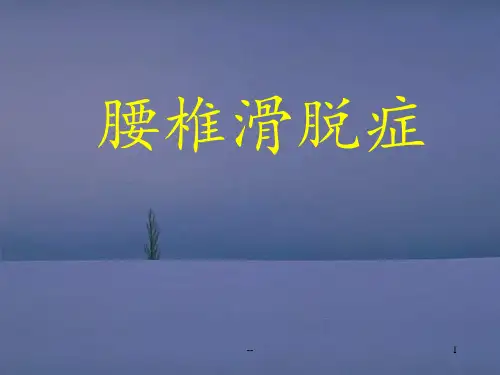 腰椎滑脱课件全解PPT课件