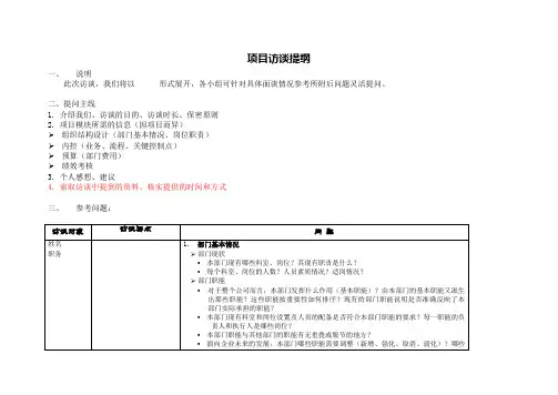 1.9项目现场访谈提纲